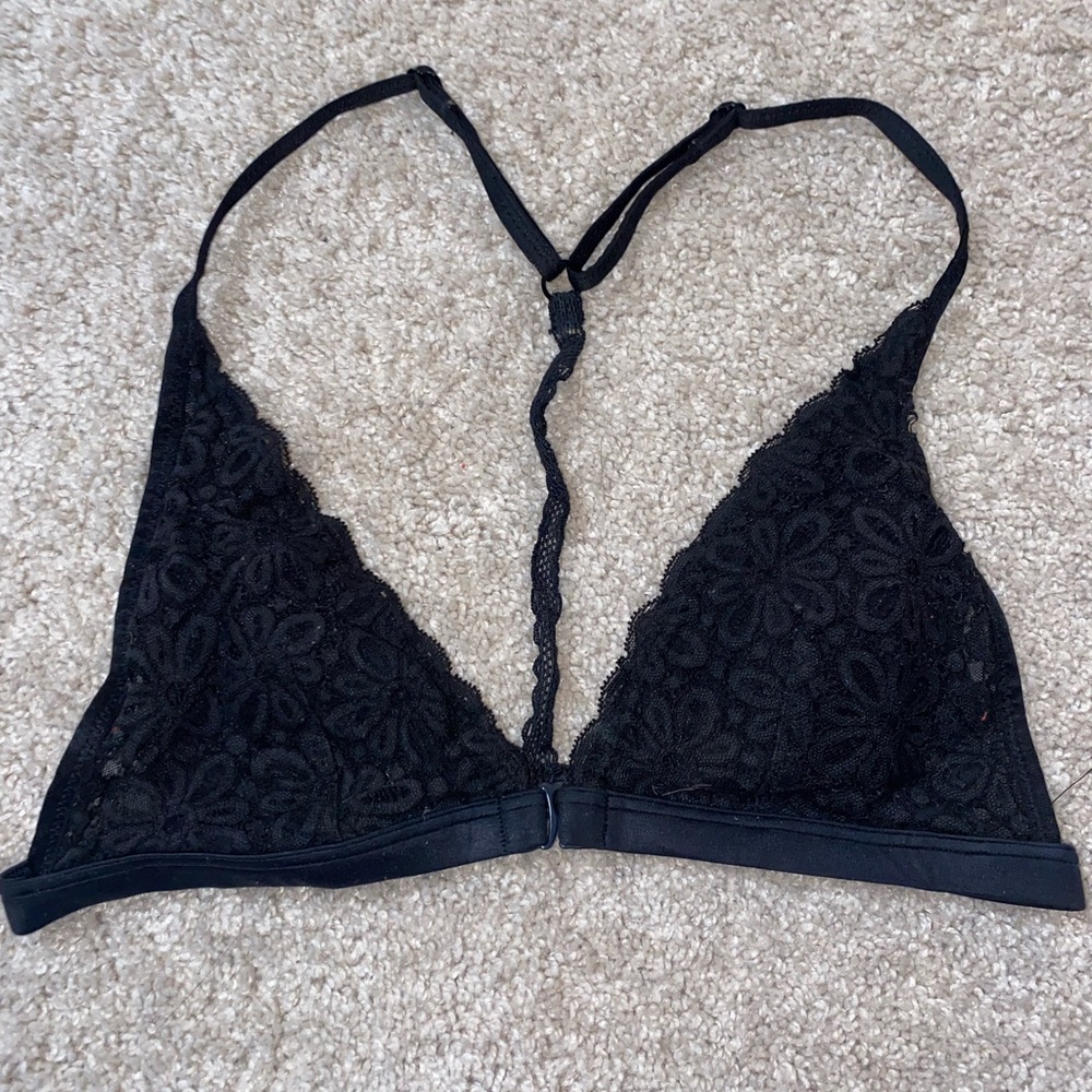 Triangle Black Lace Bralette